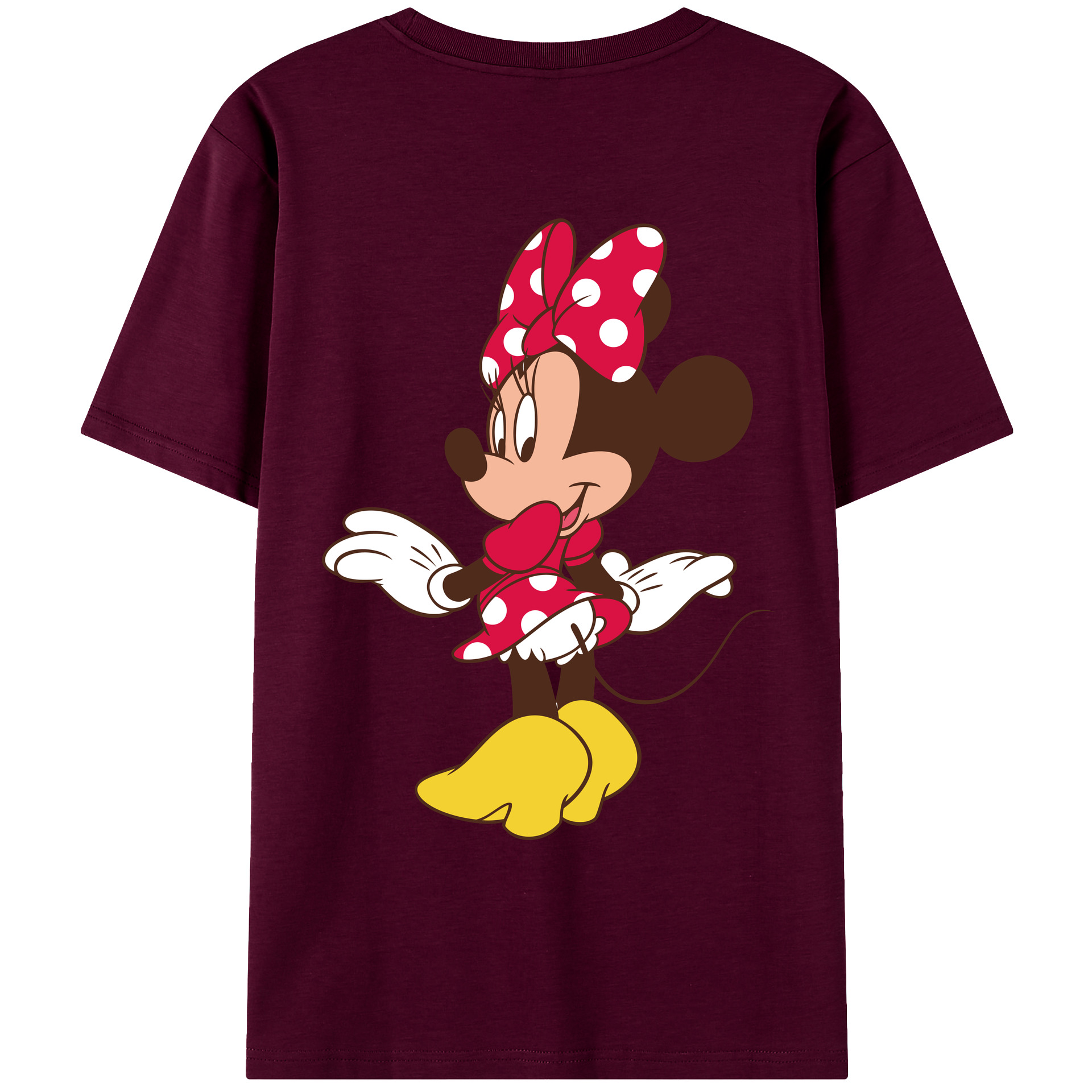（画像用） ミッキーマウス Mickey Mouse レディース半袖Tシャツ(バックプリント)